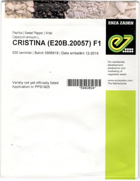 Ardei Cristina E20b 20057 F1 Solarlegume Ro Magazin Agricol