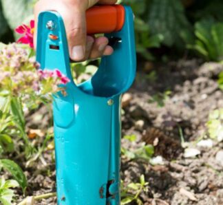 Plantator rasaduri Gardena, cu declansator pe maner, otel, cu maner plastic