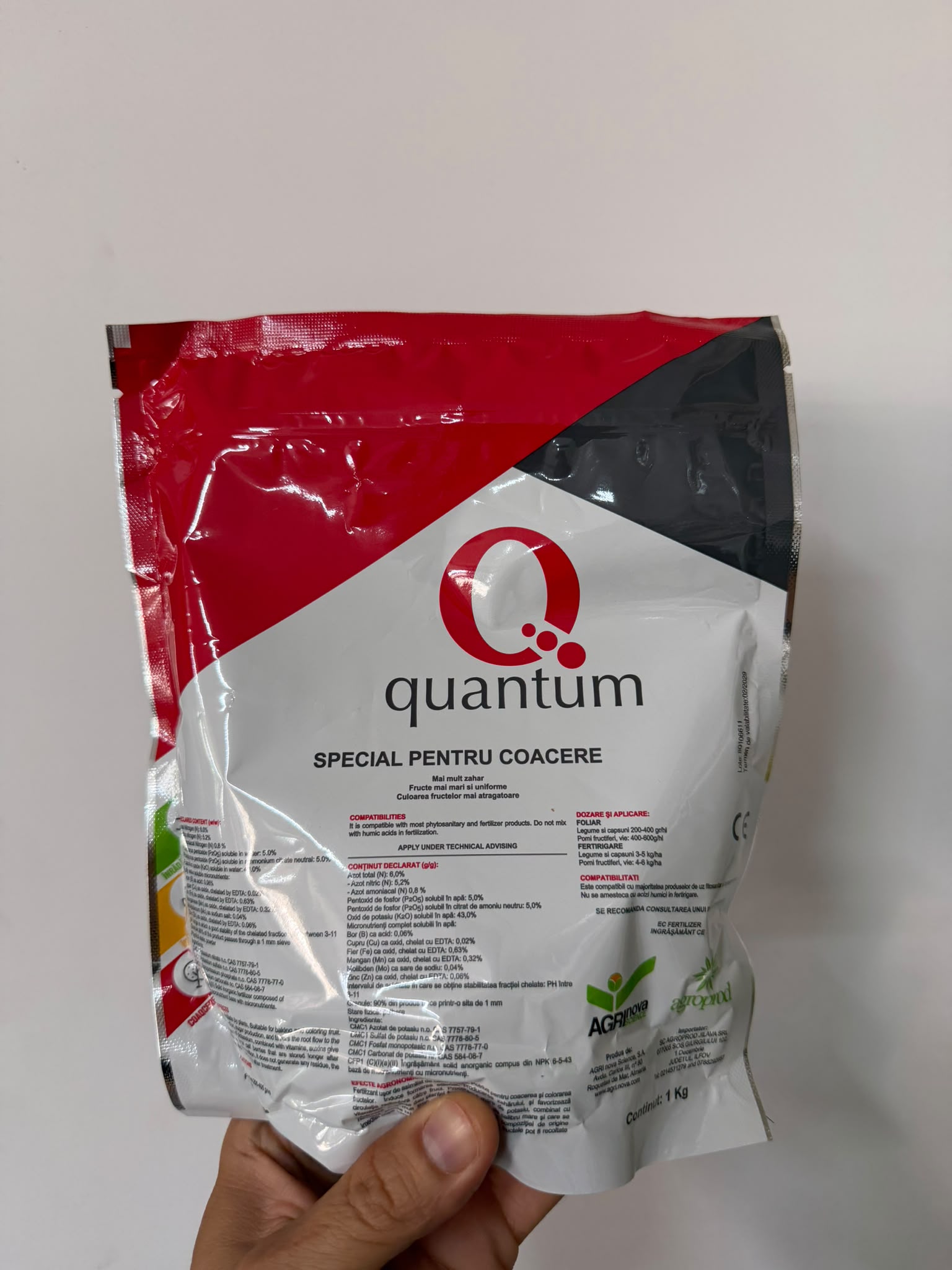 Fertilizant Quantum 1Kg, AgriNova